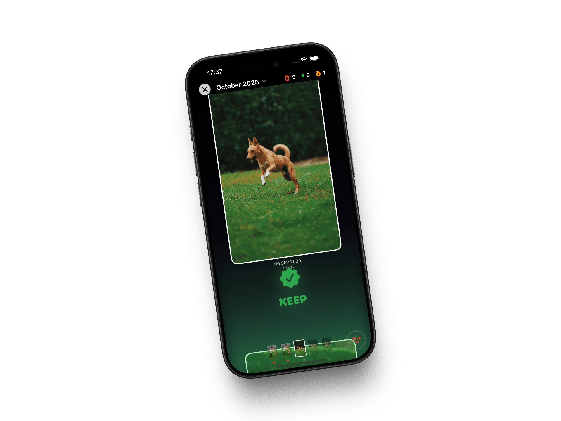 BANG app screenshot — Keep